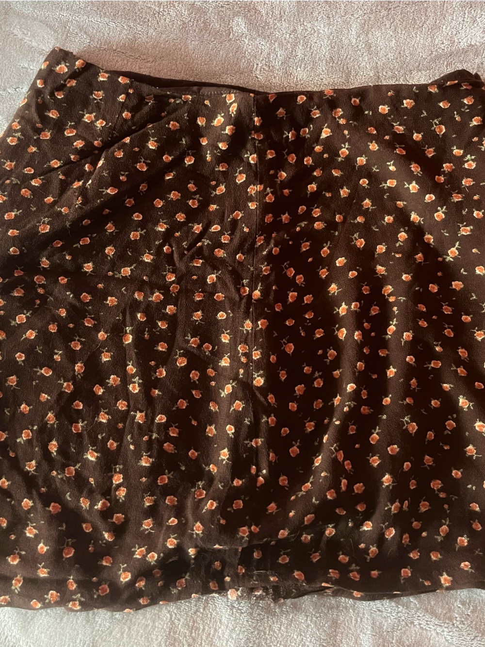 Women’s Brown Floral Mini Skirt